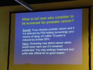 Prof Schroder from Rotterdam outlines potential benefit and harm from prostate cancer screening