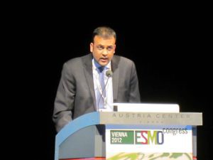 Mitesh J Borad MD presenting TH-302 data at ESMO 2012
