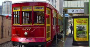 New Orleans riverfront streetcar