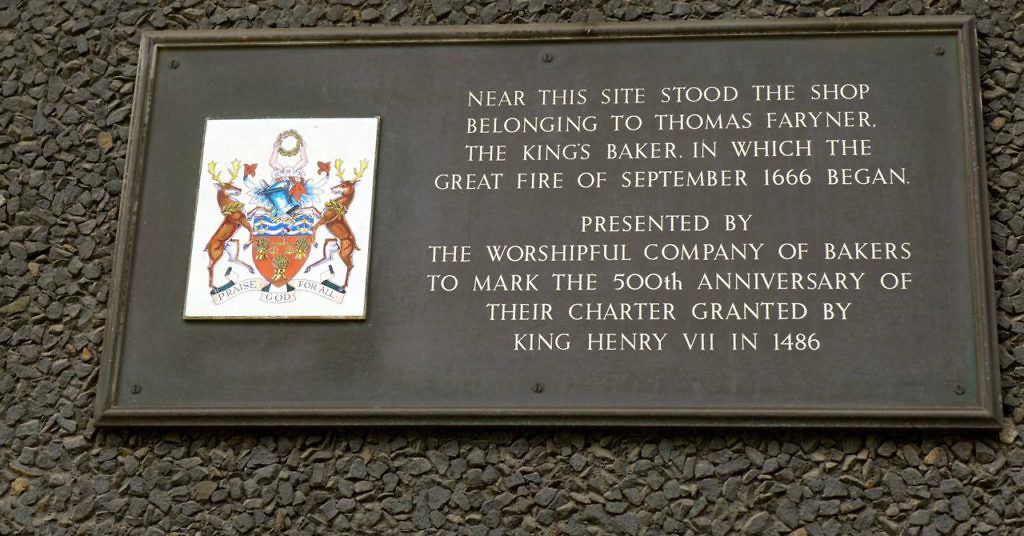 Great Fire of London Plaque